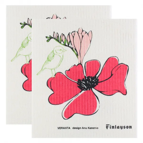 쿠 핀란드 행주 2p Flower, 코스모스핑크