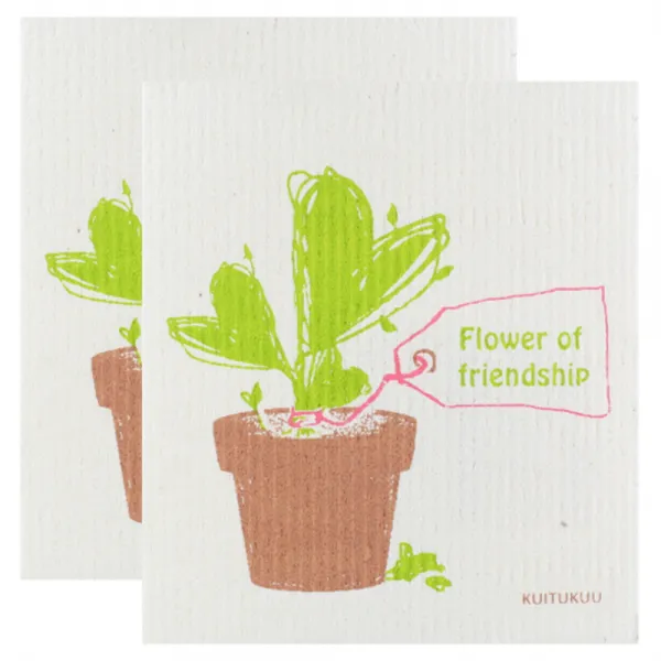쿠 핀란드 행주 2p Flower, 우정화분