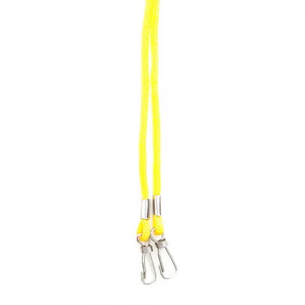 VIC 양줄고리 명찰줄 3mm, 노랑색, 50개입