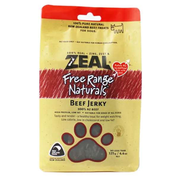 ZEAL 강아지간식 125g, 쇠고기져키, 1개