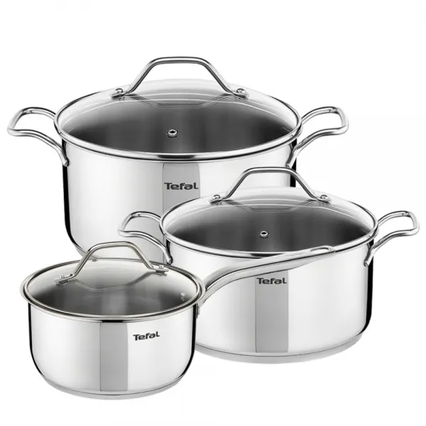 테팔 스테인리스 스틸 인튜이션 냄비 2종 세트, 단일 색상, 편수 18cm + 양수 20cm + 양수 24cm
