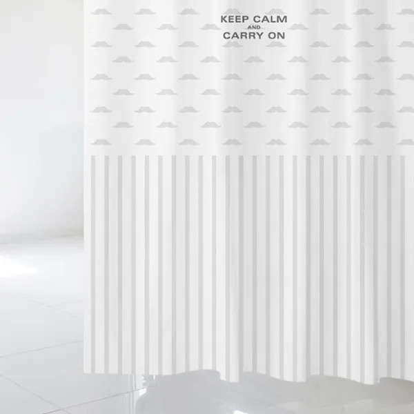 디자인수풀 북유럽 스타일 샤워 커튼 + 플라스틱 고리 sc377, 1세트