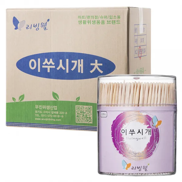 리빙웰 이쑤시개입 양면 500p, 240개입, 1개