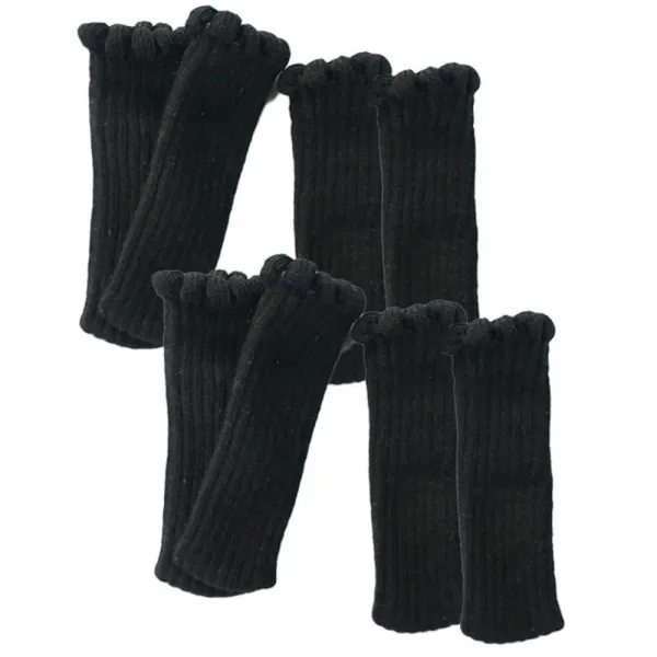 민스리빙 주방의자 소음방지커버 블랙 4p 의자발커버 2개입