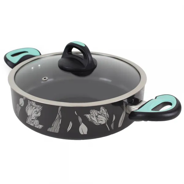 삐아또 블랙 경질 전골냄비 24cm, 400 x 245 x 68 mm, 혼합 색상