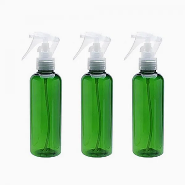 병도매닷컴 DT200 녹색투명 건스프레이 용기, 투명캡, 3개입