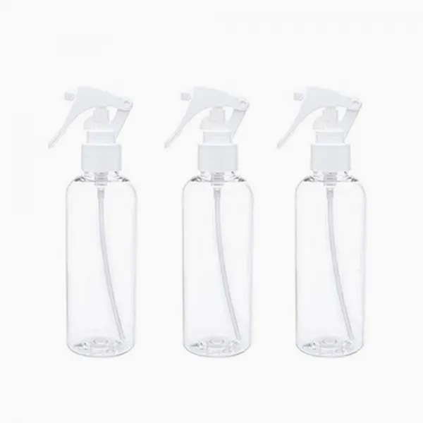 병도매닷컴 DT200 투명 건스프레이 용기, 흰색캡, 3개입