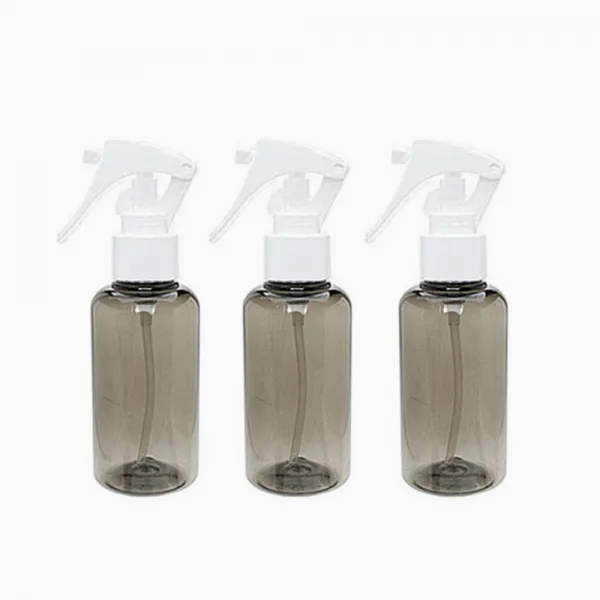 병도매닷컴 DT120 흑색투명 건스프레이 용기, 흰색캡, 3개입