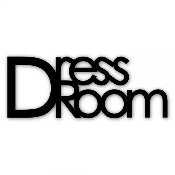 디자인신드롬 Dress room 문패/도어사인, 블랙