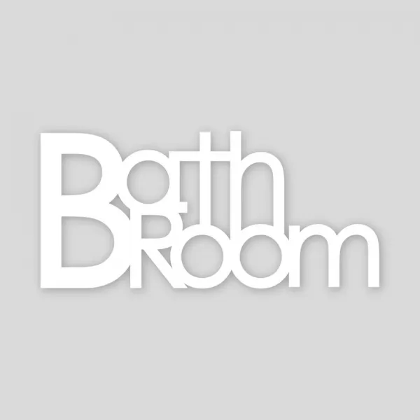 디자인신드롬 Bath room 문패/도어사인, 화이트