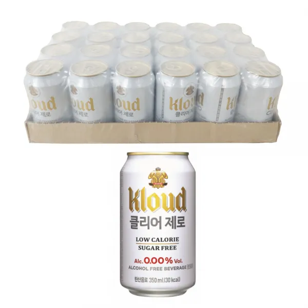 롯데칠성 클라우드 클리어 제로, 24개, 350ml