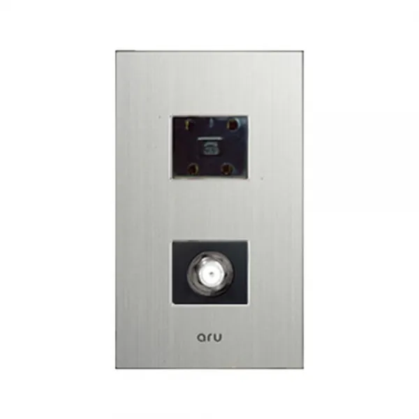 아루 조합 2구 콘센트 4P + CATV 실버, 1개