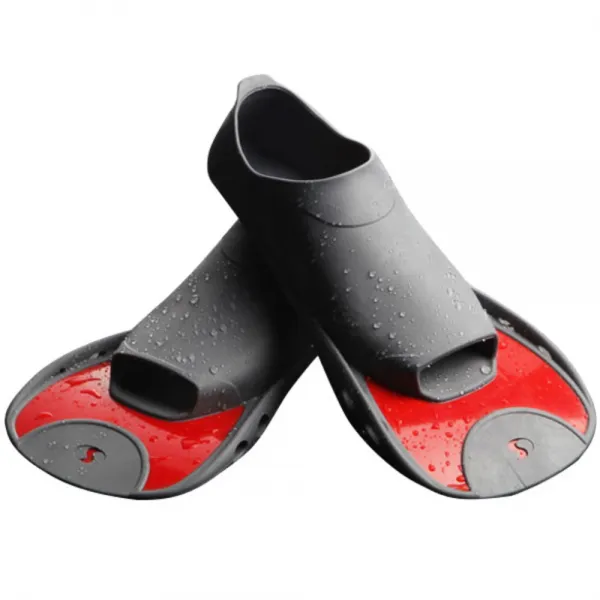 살바스 훈련용 숏핀 오리발 F5 31-33, Grey-Red, 1개