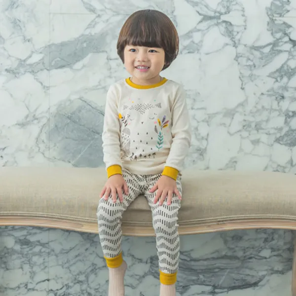 보보 남아용 무형광 30수 부엉부엉 내의 상하의세트