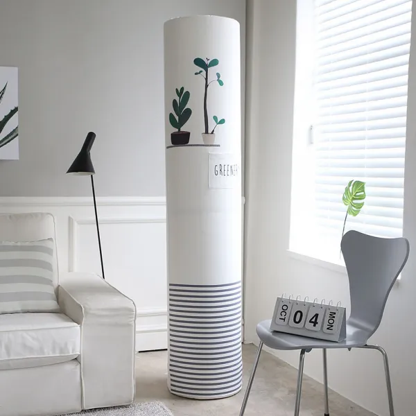 베베데코 3중직 에어컨커버 스탠드형 스판 가든데코 그린