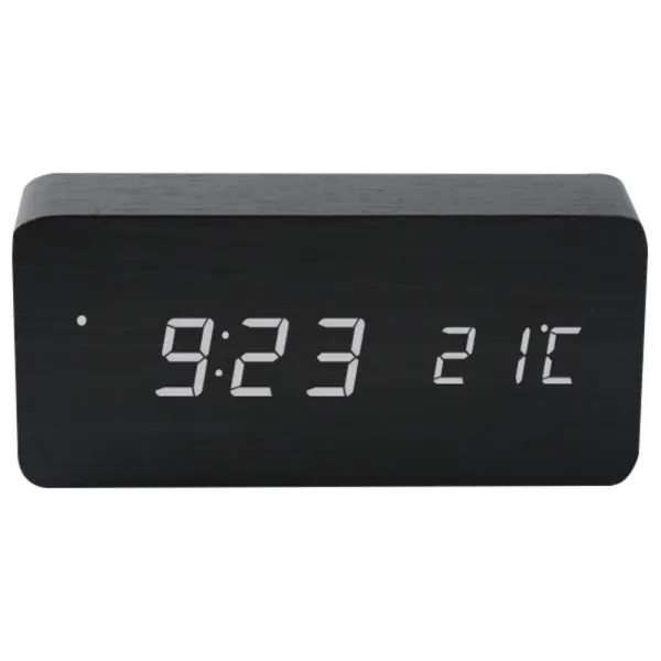 코비 Led 와이드직사각 무소음 알람시계 Al30 블랙