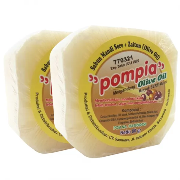 Pompia 프리미엄 올리브 비누 80g 2개입