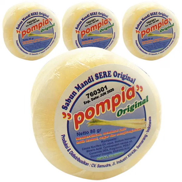 Pompia 오리지널 레몬그라스 비누 80g 4개입