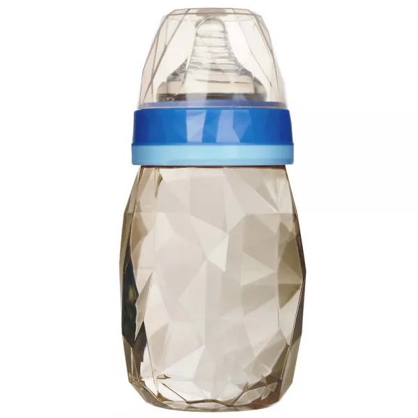키즈미 PPSU 다이아몬드 젖병 240ml, L(6개월이후), 블루