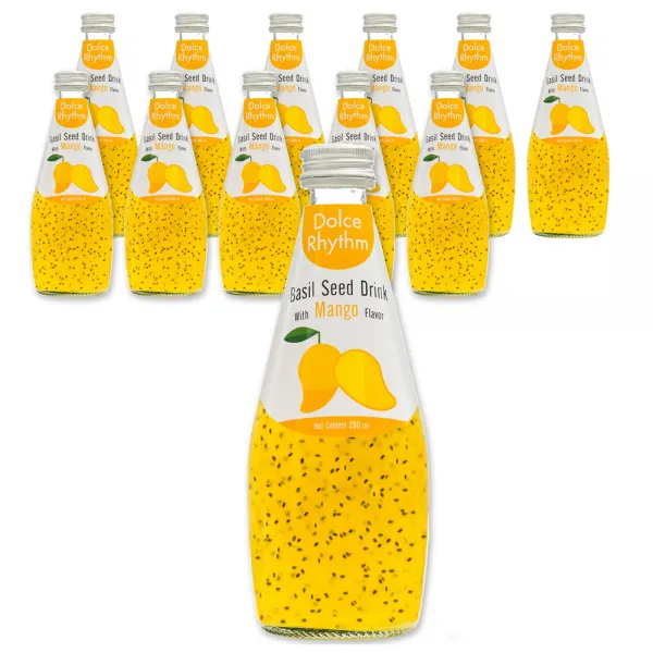 돌체리듬 바질씨드 드링크 망고맛, 290ml, 12개
