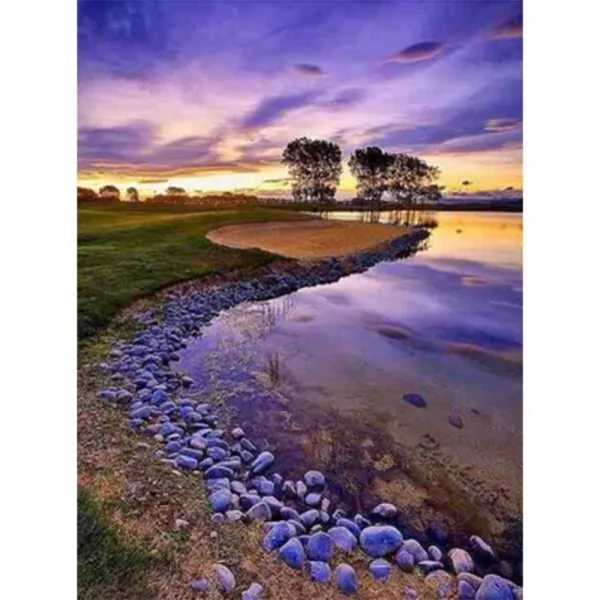 케이엠엘리 3d 보석십자수 Diy 세트 바이올렛리버 30 X 45 Cm 혼합 색상 1세트