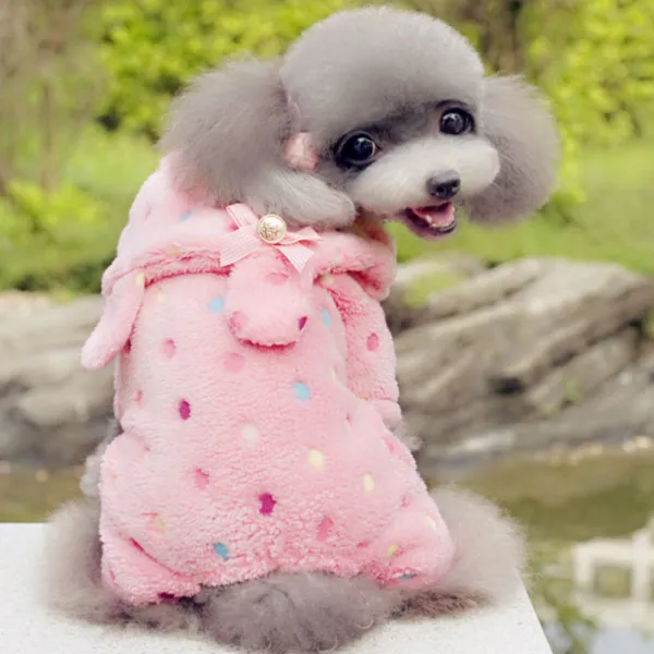 아울리빙 미니구슬 반려동물 올인원 옷 핑크