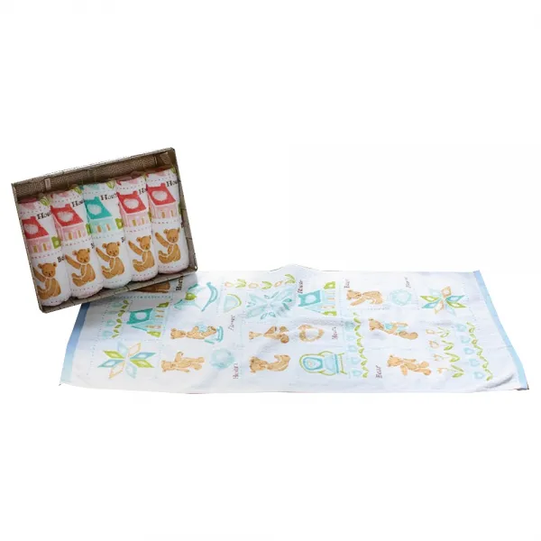 미진디자인타월 베이비베어 수건 6p 핑크 민트 1세트