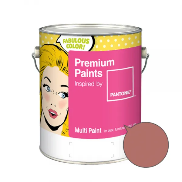 노루페인트 팬톤멀티 에그쉘광 다크 오렌지레드계열 페인트 4L, 라이트마호가니(18-1436)