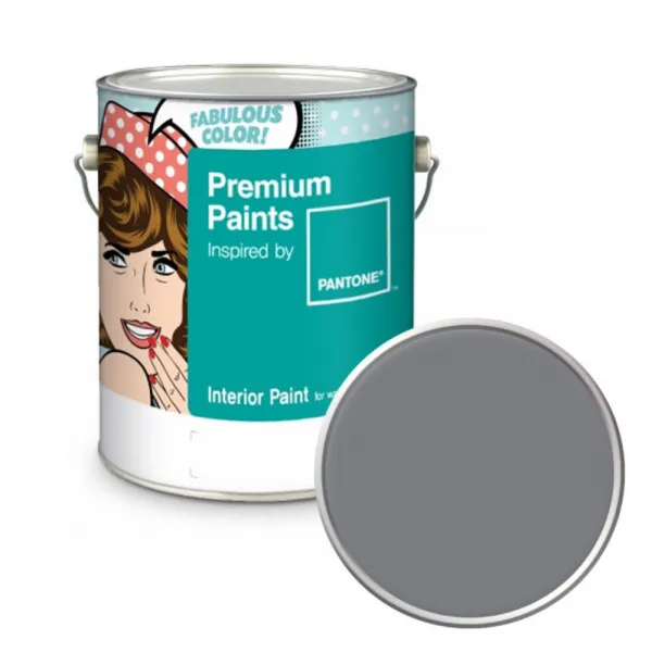 노루페인트 팬톤 내부용 실내 벽면 무광 페인트 4L, 18-4005 Steel Gray