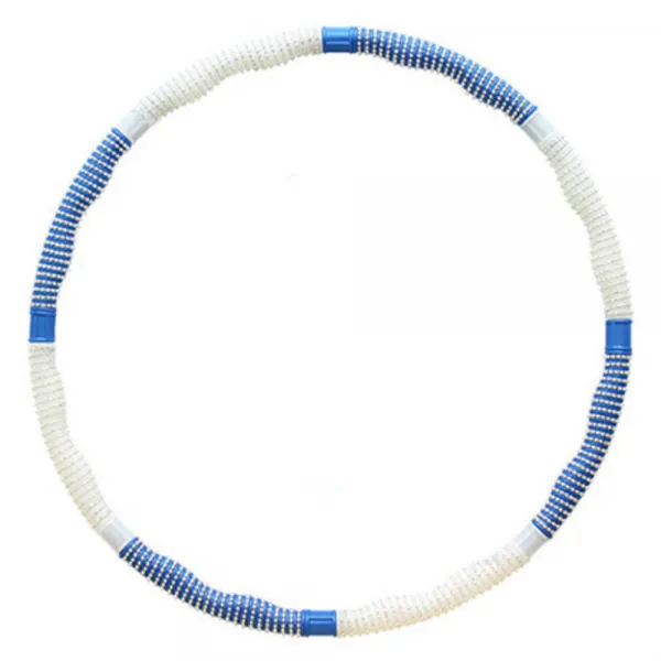 나리아 쥬얼리 참숯 지압 훌라후프 2.2kg, BLUE + WHITE
