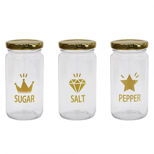 홈앤하우스 트라이탄 디자인 양념통 세트 250ml, 3개입, 양념통 설탕 + 소금 + 고춧가루