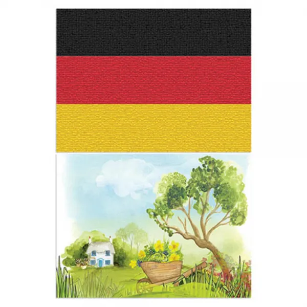 로엠디자인 실리콘 식탁매트 독일국기 + 한가로운오후 혼합 색상 385 X 285 Mm