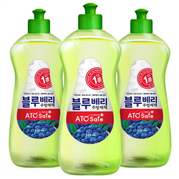 아토세이프 블루베리 주방세제 용기형, 320g, 3개입
