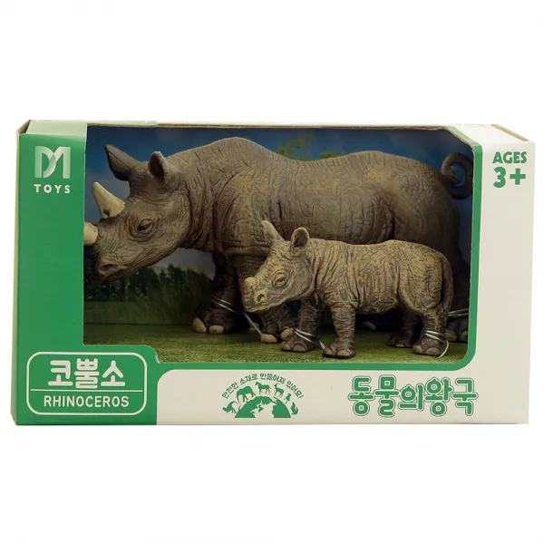 동명 동물의왕국 코뿔소 피규어, 1세트