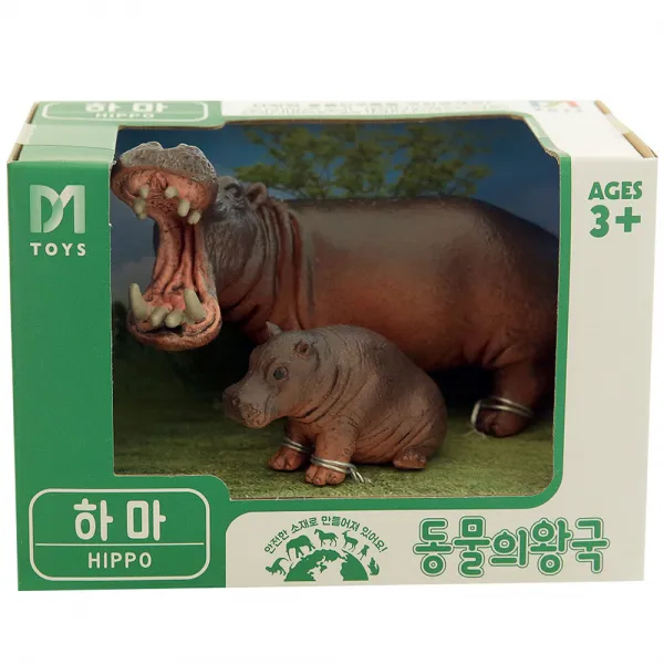동명 동물의왕국 하마 피규어, 1세트