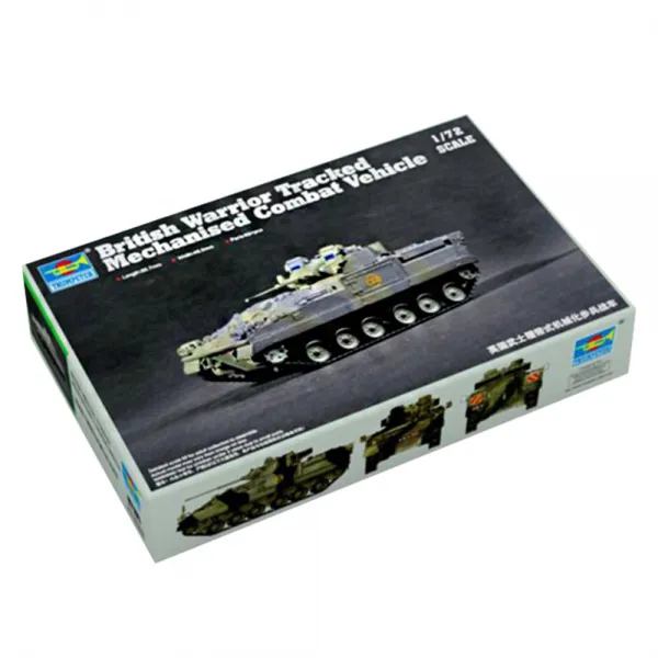Trumpeter 1:72 영국 MCV80 Warrior 캐터필러식 기계화 보병 전차 프라모델, 1개
