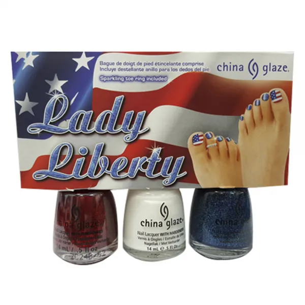 차이나글레이즈 Lady Liberty 매니큐어 3p 세트, Ruby pumps, Dorothy Who, White On White, 1세트