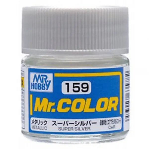 프라모델 도료 C-159 6개입, SUPER SILVER(유광), 10ml