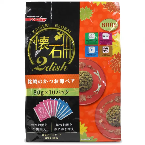 카이세키 투디시 글로벌 마쿠라자키노 가쓰오80g 1팩 10개입(가다랑어포와 잔물고기5 + 가다랑어포와 게맛살5), 1세트