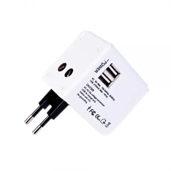 딘 초고속 USB 여행용 멀티어댑터 2.1A 화이트, 1개
