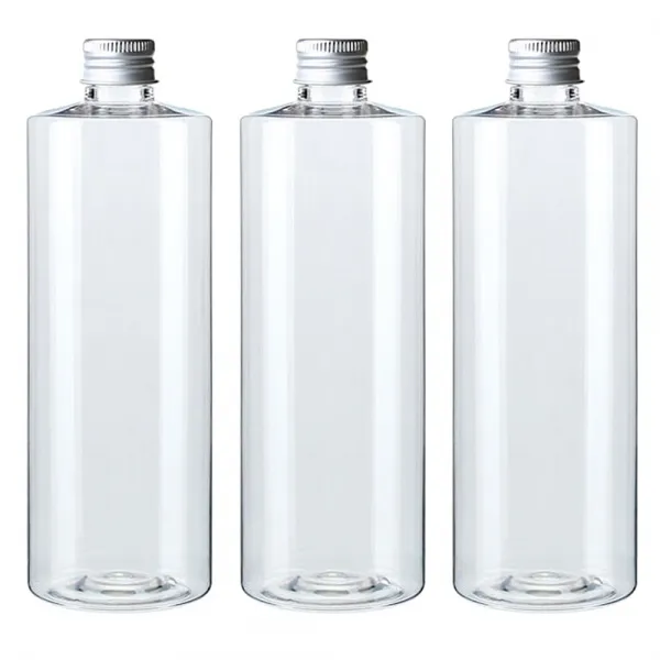 병도매닷컴 Ac500 투명 음료용기 알루미늄 실버캡 500ml 3개입