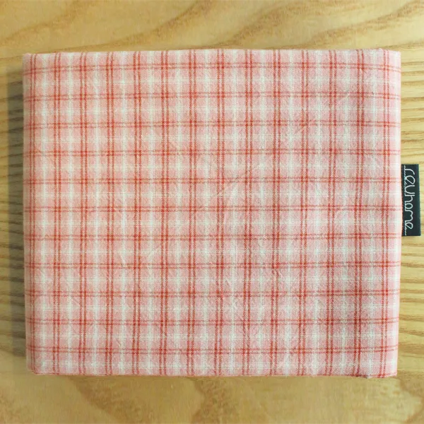 르우홈 워싱면 30수 선염 코지체크 패브릭원단, 핑크