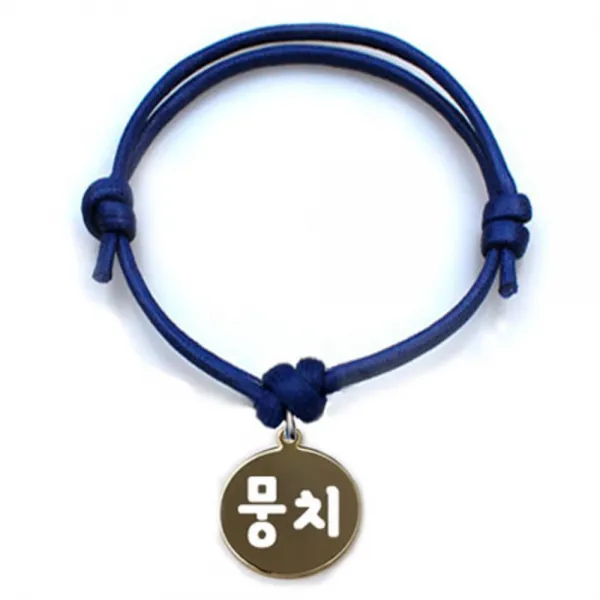 애드봉 펫츠룩 굿모닝 블루 반려동물 목걸이 S + 메탈원형 팬던트 M, 골드(뭉치), 1개