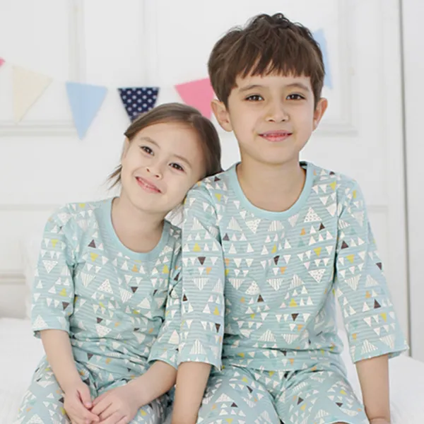 보누맘 키즈용 트라이앵글 K 7부 쟈가드 상하 내의 세트