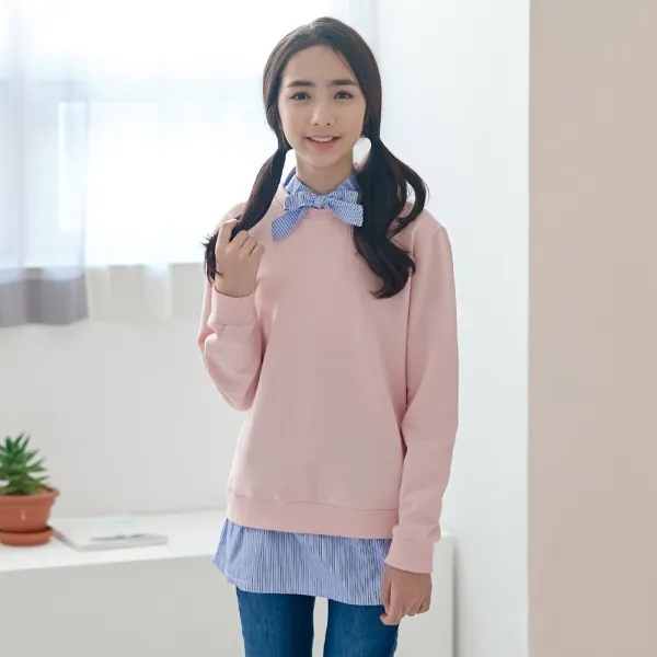 제이알주니어 여아용 블라우스 맨투맨티