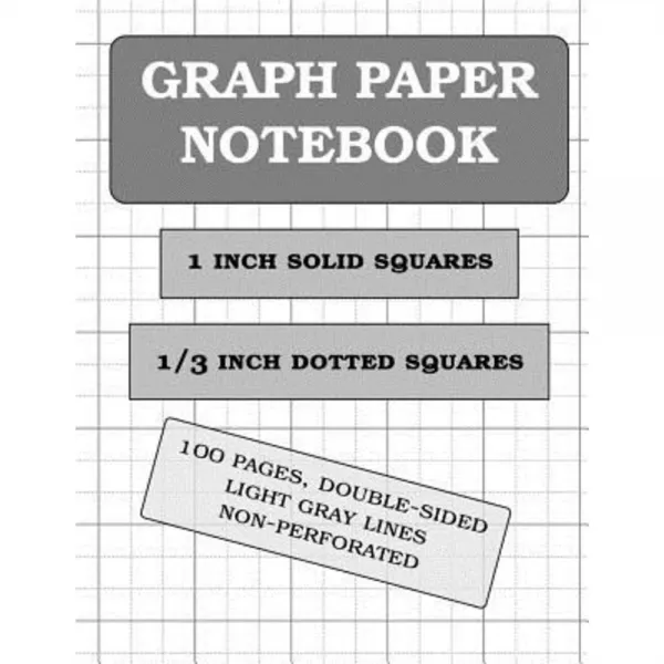 Graph Paper Notebook: 1 and 1/3 Inch Squares (3 Squares Per Inch) Paperback, Createspace Independent Publishing Platform
