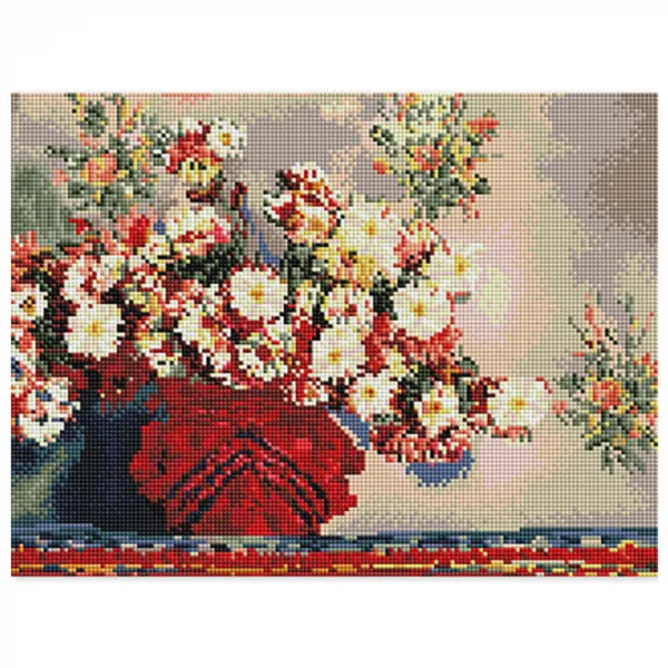 아트조이 DIY 보석십자수 30 x 40 cm, 국화가 있는 정물, 1개