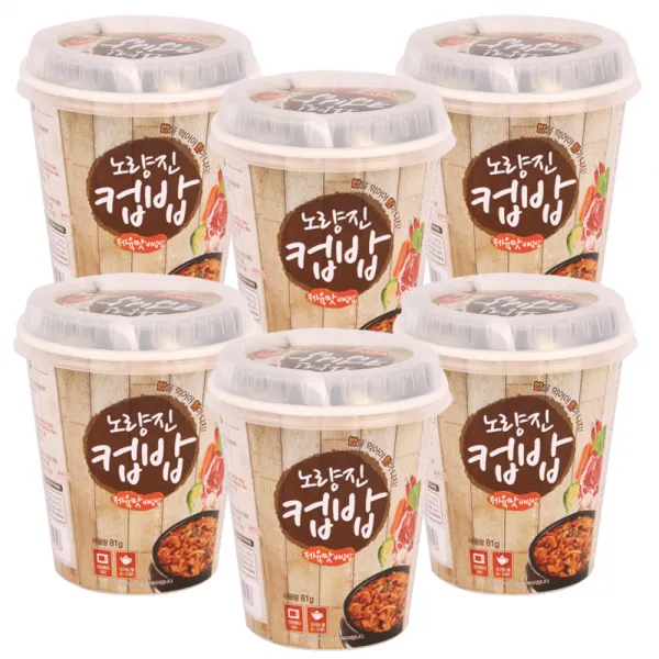 노량진컵밥 즉석 제육맛비빔밥, 81g, 6개입