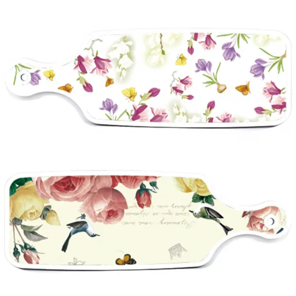로엠디자인 서빙보드 PrettyRoses + 로맨틱청자색floral, 혼합 색상, 1세트