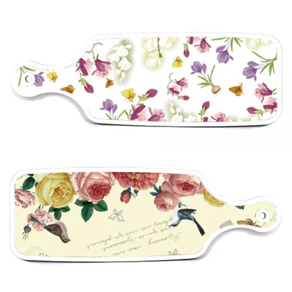 로엠디자인 서빙 도마보드 2p ParisRose 세트, ParisRose, 로맨틱청자색floral, 1세트